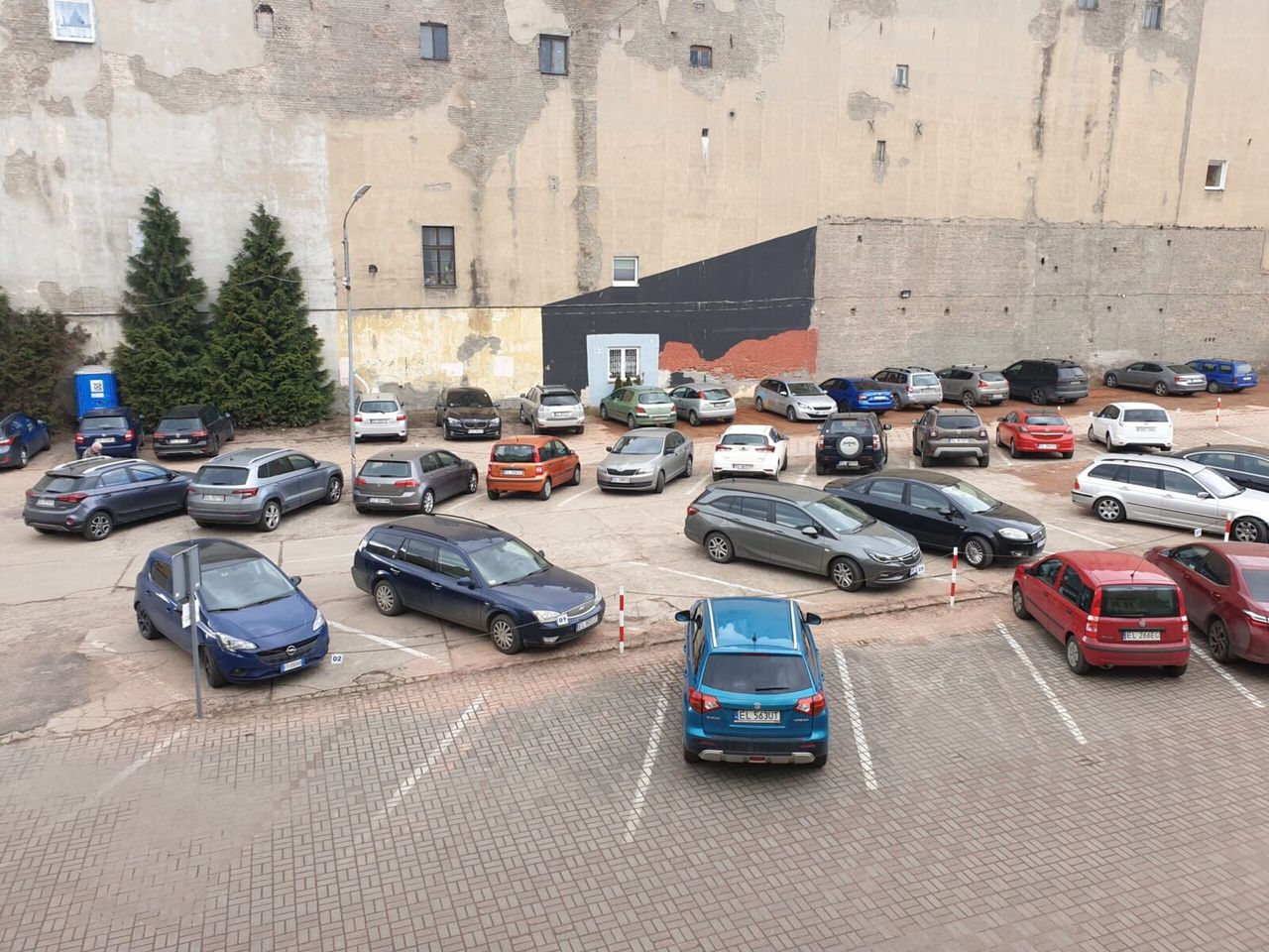 Parking Łódź-Centrum - widok z góry na teren
